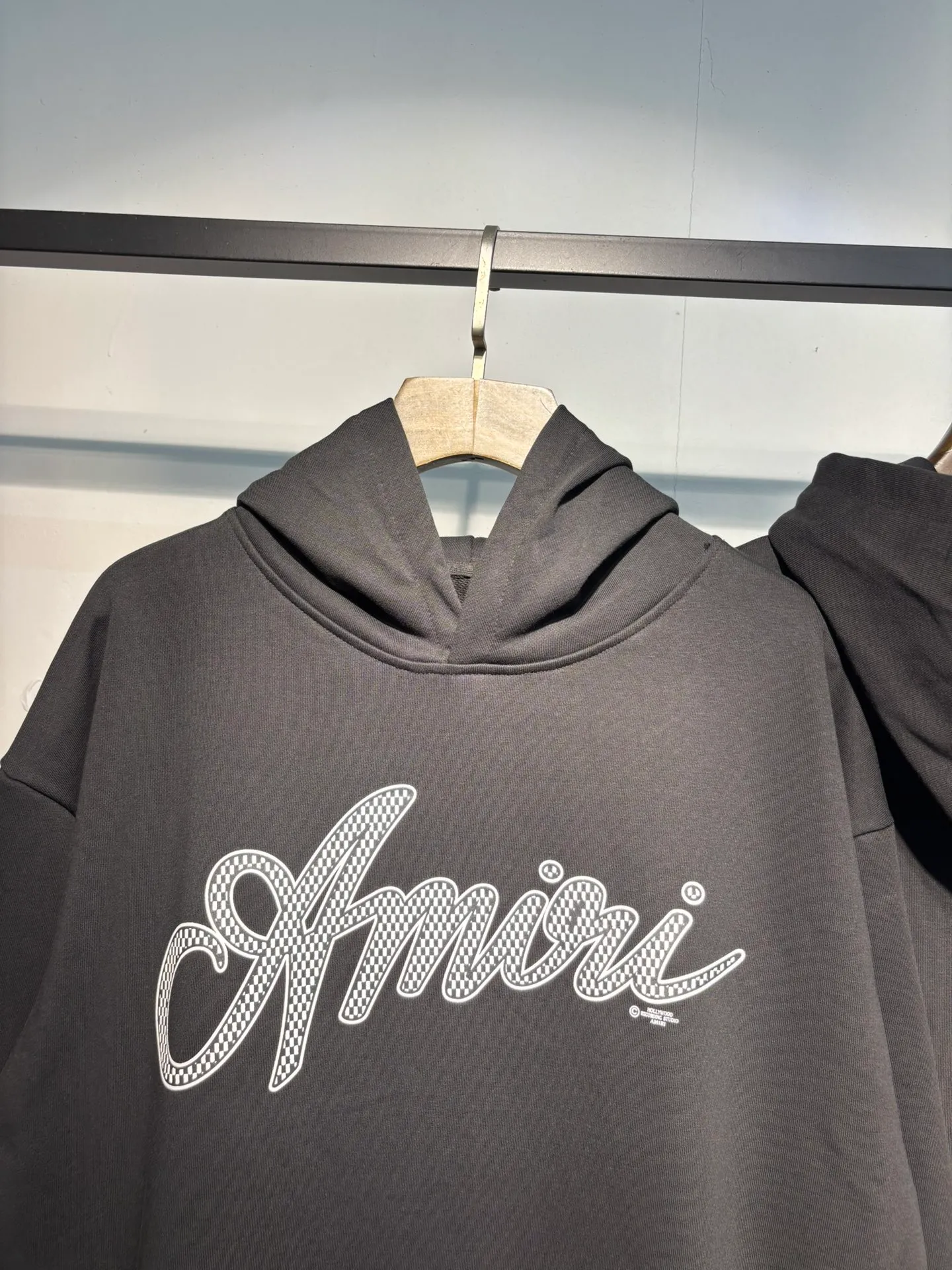 895 P220 autumn and winter new product AMIRI real shot sweatshirt black hanging shot S. M. L. XL