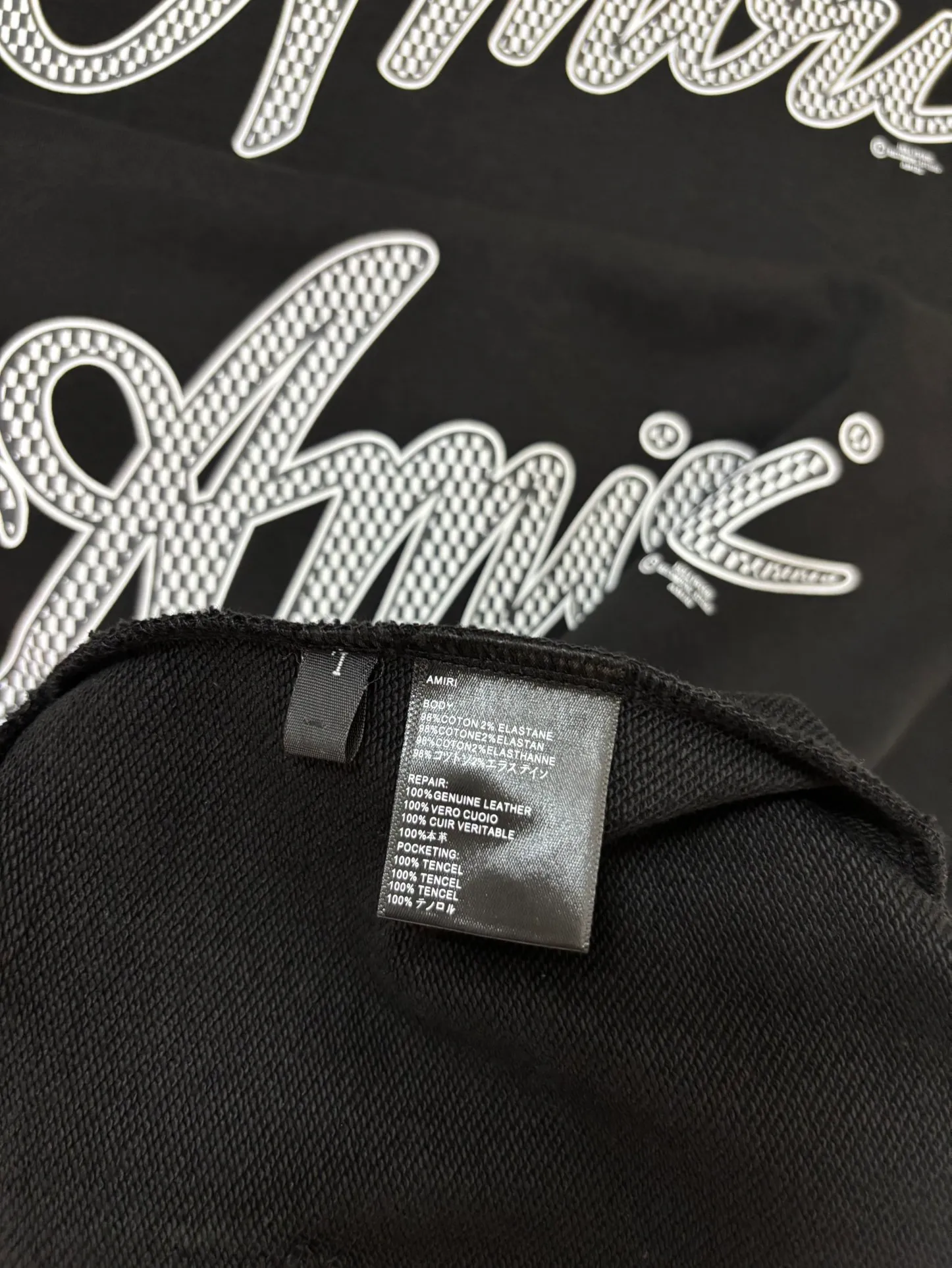 895 P220 autumn and winter new product AMIRI real shot sweatshirt black hanging shot S. M. L. XL