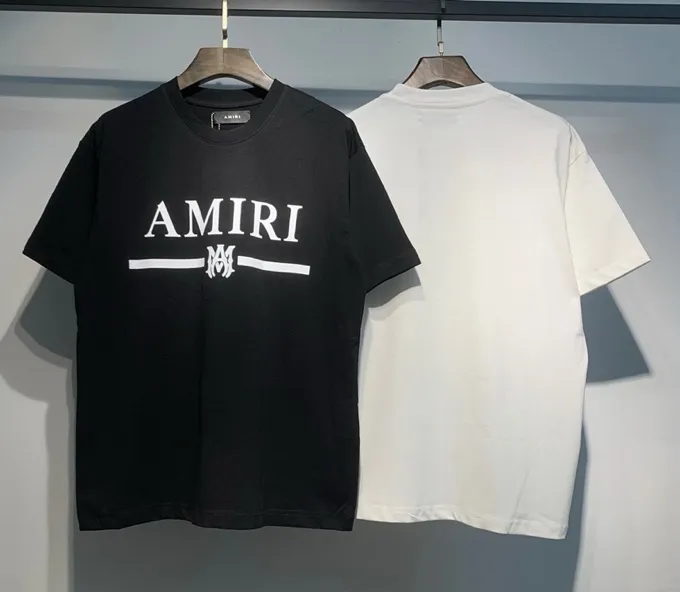 679 model P114 AMIRI real shot black white hanging shot S. M. L. XL