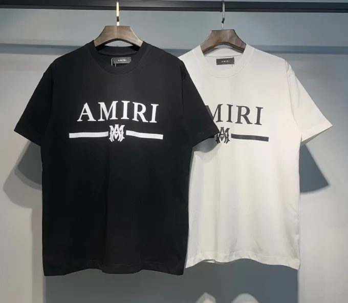 679 model P114 AMIRI real shot black white hanging shot S. M. L. XL