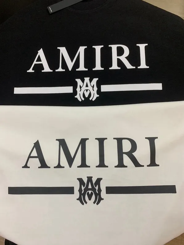 679 model P114 AMIRI real shot black white hanging shot S. M. L. XL