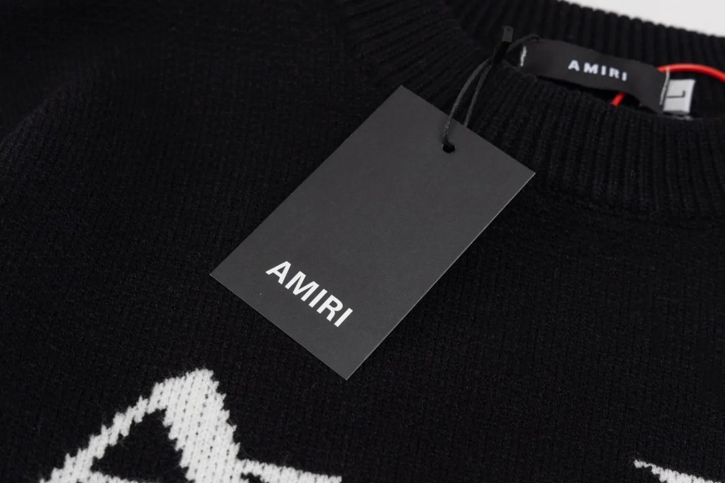 P290 Top version AMIRI/AMIRI classic letter jacquard Logo knitted casual crew neck sweater, same style for men and women, couple style - Color/Color: green dark blue black - Size/Size: S——XXL