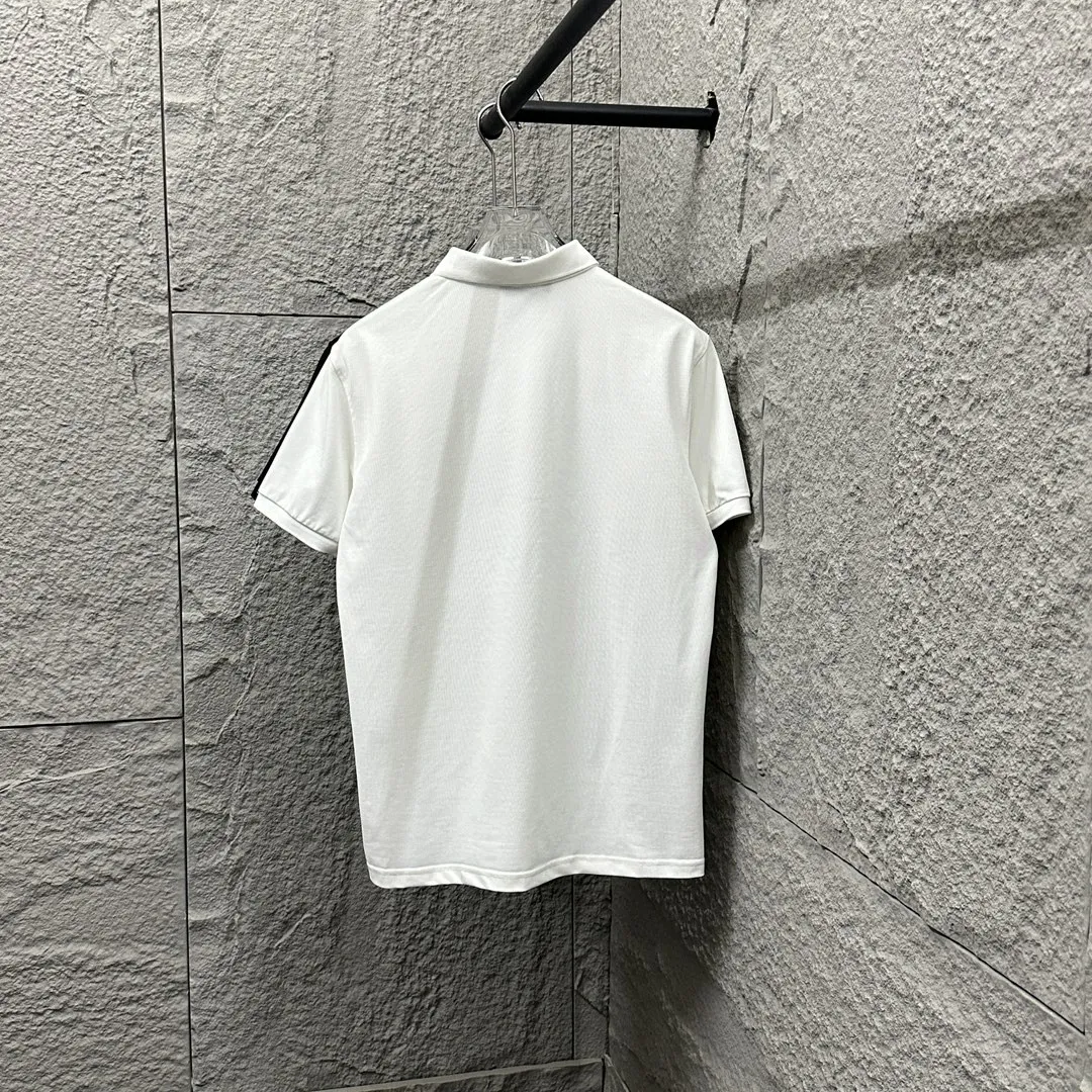 🅿️180 Ami* short-sleeved POLO 2025 spring and summer new style, simple logo small love embroidered pique fabric, short-sleeved polo stand-up collar, same style for men and women. Size: M L XL 2XL 3XL Color: black white