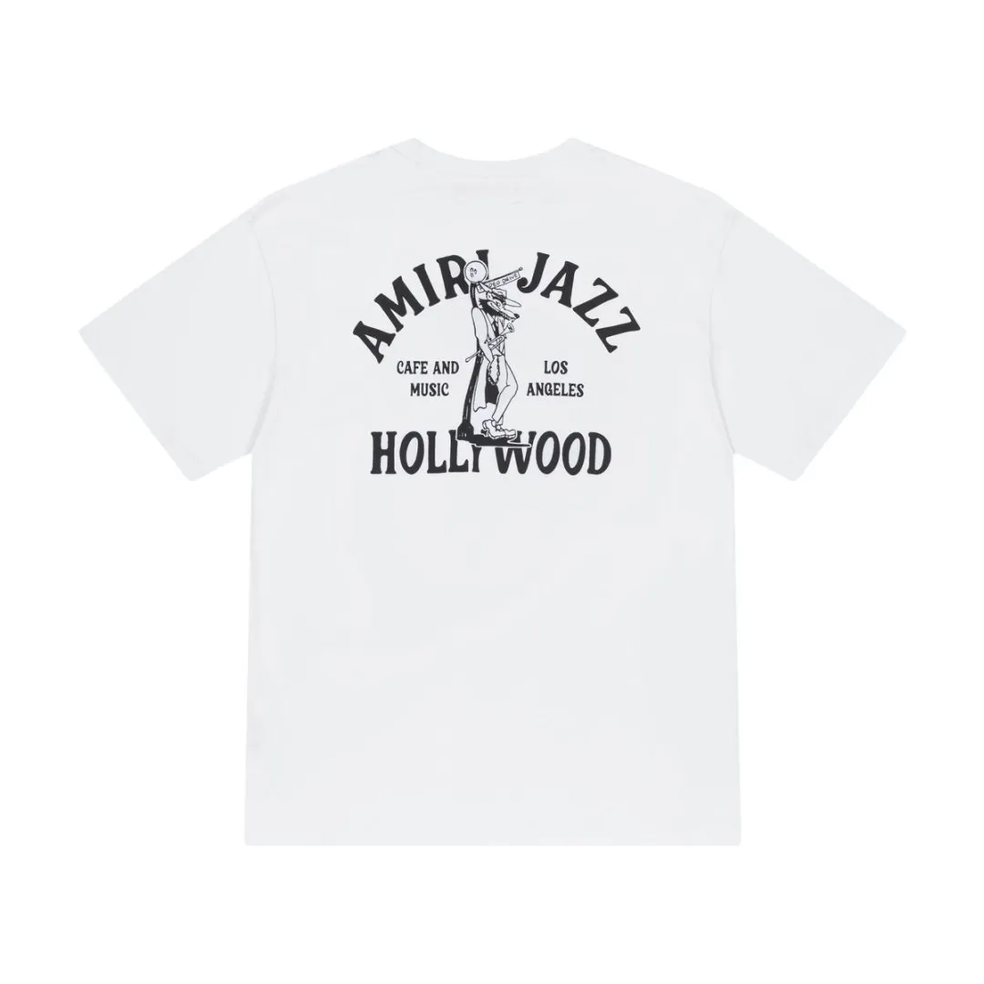 8039#P144amiri new werewolf cartoon loose version T-shirt, made of 300g heavy fabric, color: black, white, size: S M LXL