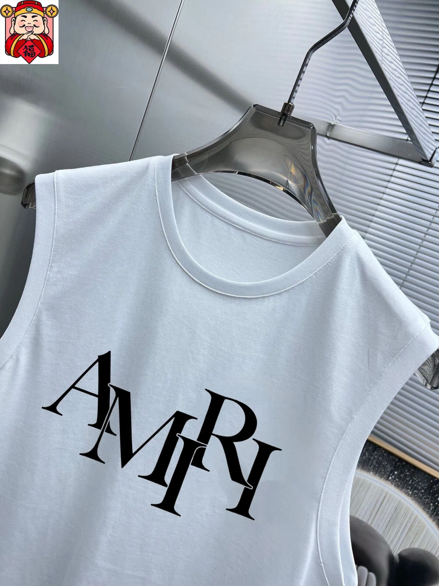 P290 Brand [AMIRI] 2025 spring and summer new vest suit, classic and simple style, anyone can drive easily. Imported custom mercerized cotton fabric, soft, comfortable and stylish, sweat-absorbent and breathable, classic brand letter logo design on the chest. Luxurious fashion craft style, foreign trade company order, luxurious classic design, fashionable must-have item! Highly recommended to buy! 🔺🔺Counter size: M～3XL
