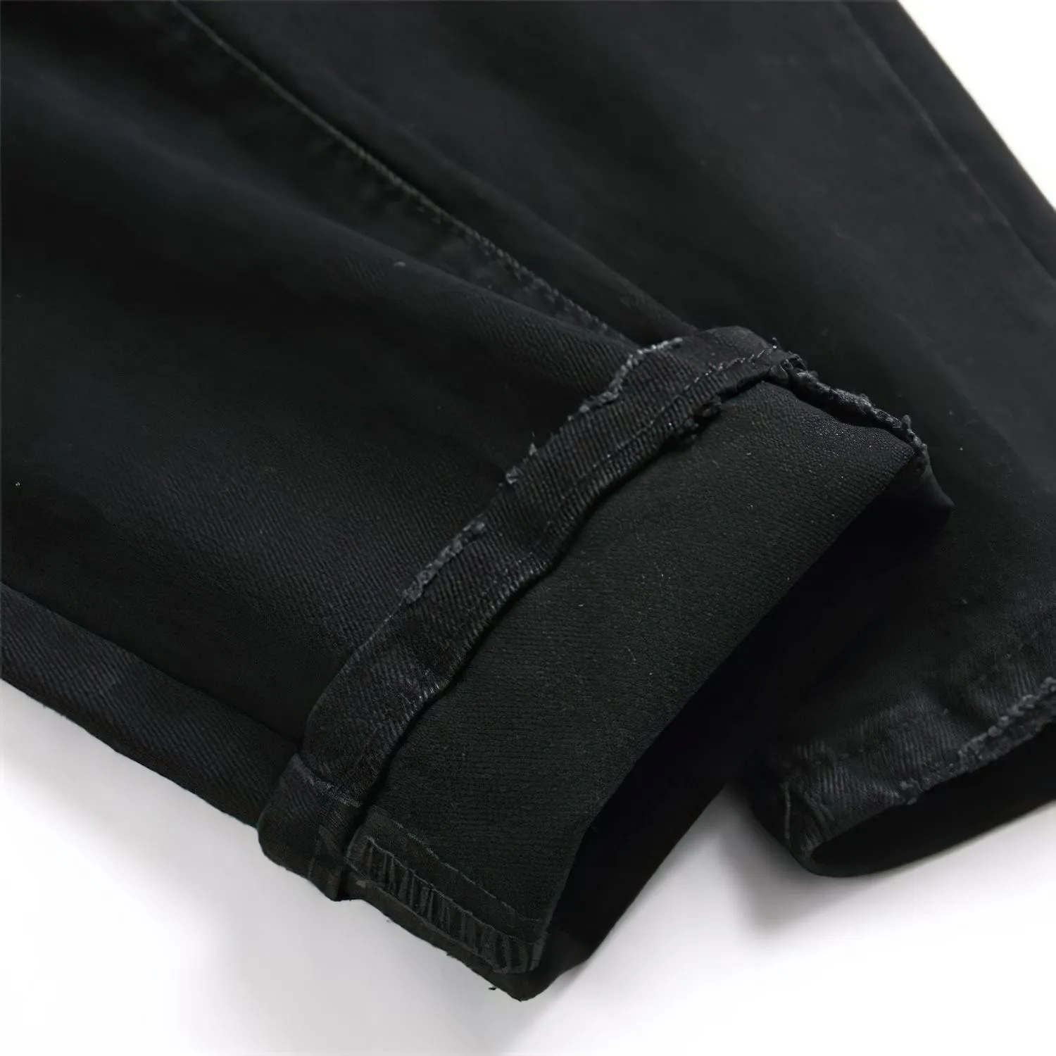 #M51 P168💰 AMIRI patch embroidery jeans trousers AMIRI high street basic ripped tight elastic jeans trousers amiri brand jeans break the production process and cutting of the original jeans, the fabrics are softer and more comfortable Hand-sewn collar label Customized logo buttons Genuine leather tag Color: Picture color Size: 30-32-34-36