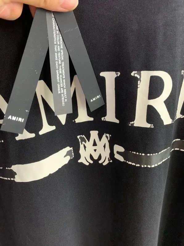 Model 654 P114 AMIRI real shot black hanging shot S. M. L. XL