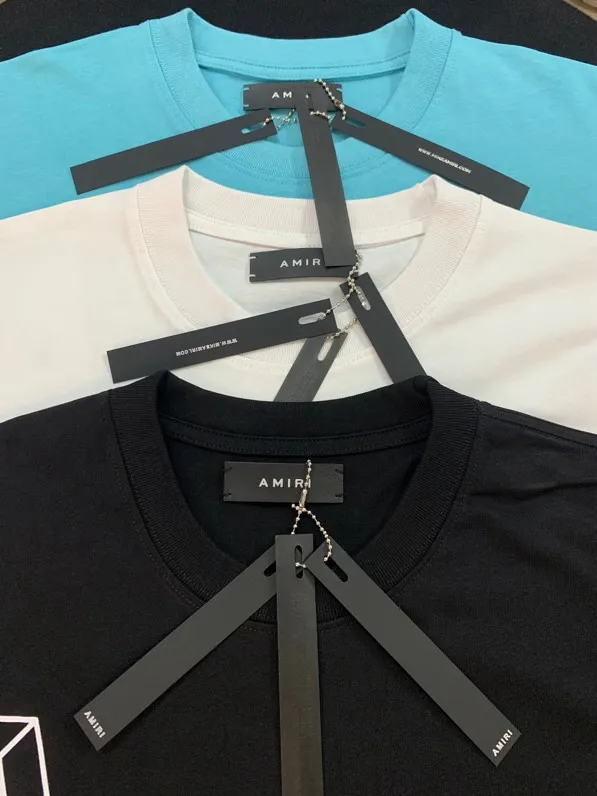 678 P120 AMIRI real shot black white blue hanging S. M. L. XL