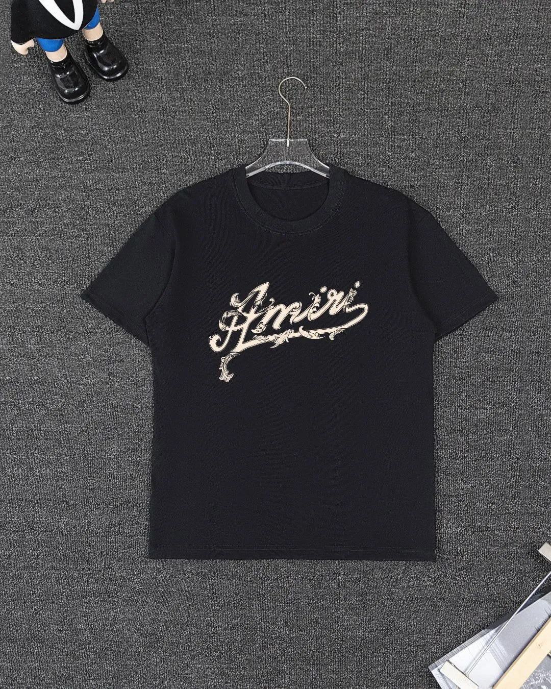 P280 AMIRI spring and summer short-sleeved suit, Xinjiang long-staple cotton short-sleeved + pure cotton terry shorts, a fusion of top elements, trendy men's fashion, unparalleled in terms of upper body comfort, it can be said to be a must-have set for summer. Size: S M L
