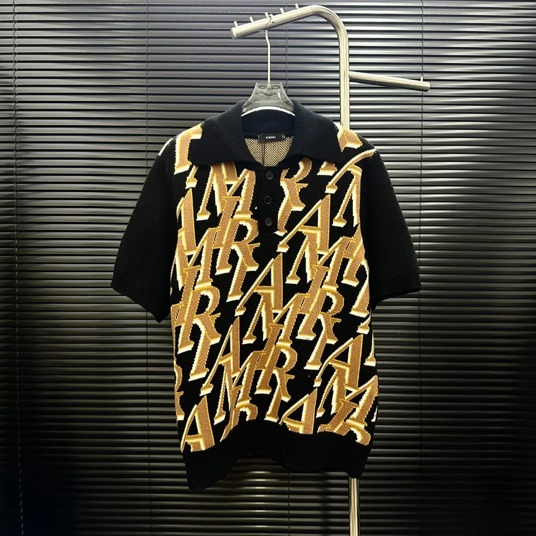 P280 Style: AMIRI jacquard all-over printed knitted POLO short sleeves Size: S-XXL Fabric: Wool blend Accessories: Full set of customized original accessories No gender distinction, same style for men and women