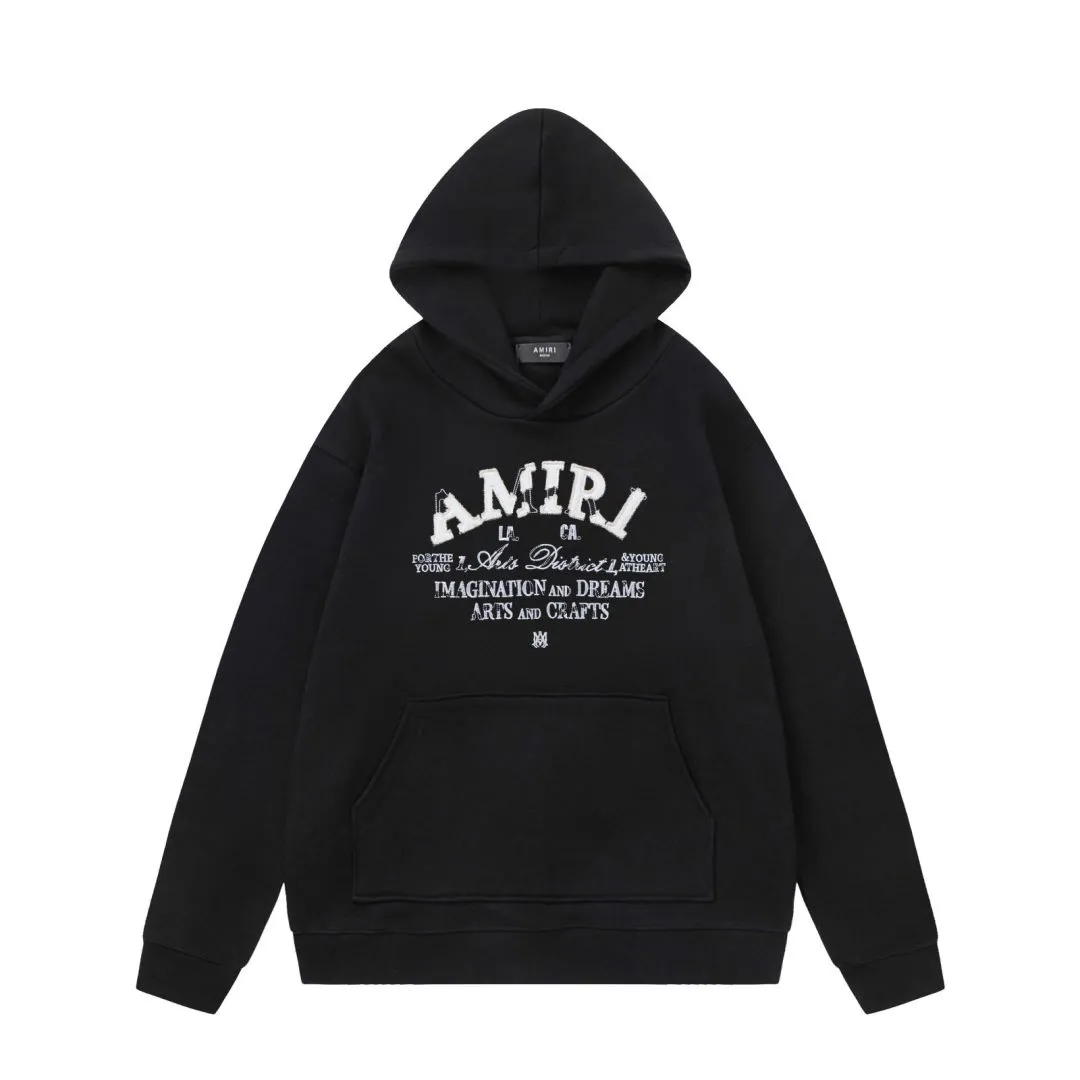 7170#P316AMIRI patch embroidered LOGO, color: black, size: S M L XL