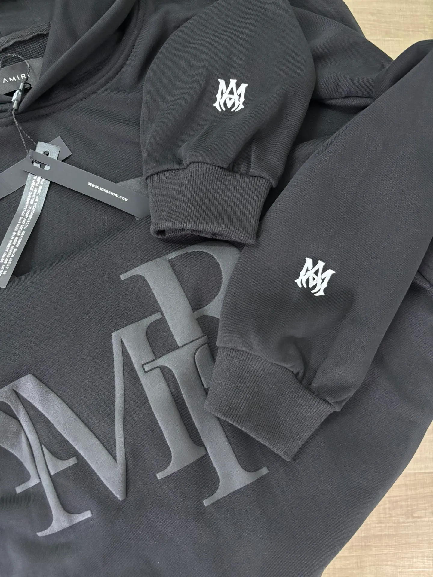 899 P220 autumn and winter new foam AMIRI real shot sweatshirt black hanging shot S. M. L. XL