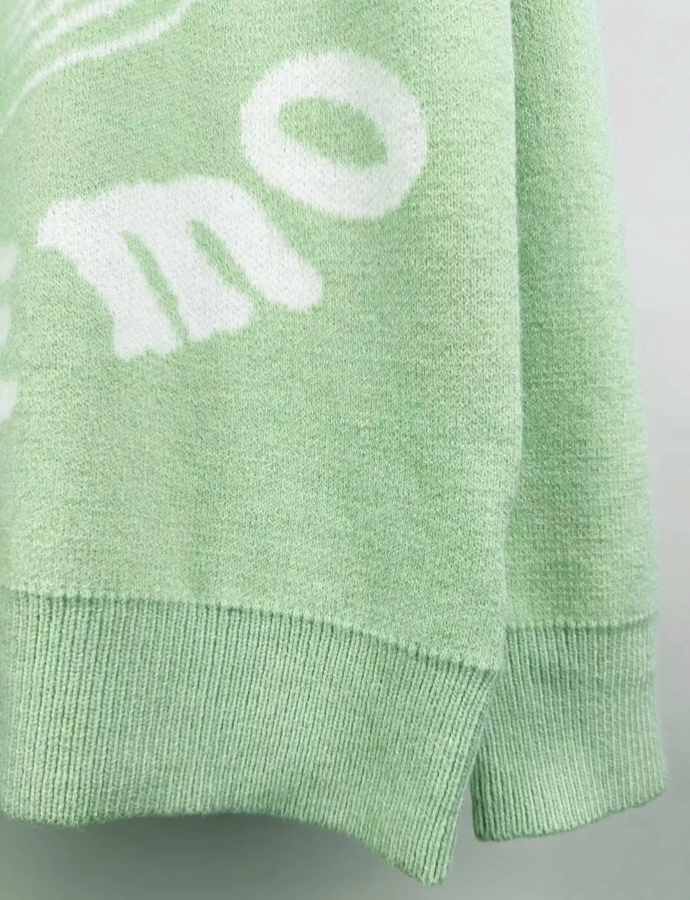 P240 🎉🎉AMIRI autumn and winter new style, partial jacquard letter logo on the front, European and American style sweater, color: fluorescent green, brown, black, size: S M L XL XXL
