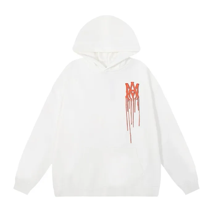 Style number: 859 P220 Fabric: 360g pure cotton terry sweatshirt AMIRI 2025 autumn and winter new logo hooded terry sweatshirt high street unisex loose classic letter jacket Color: Black White Size: S M L XL