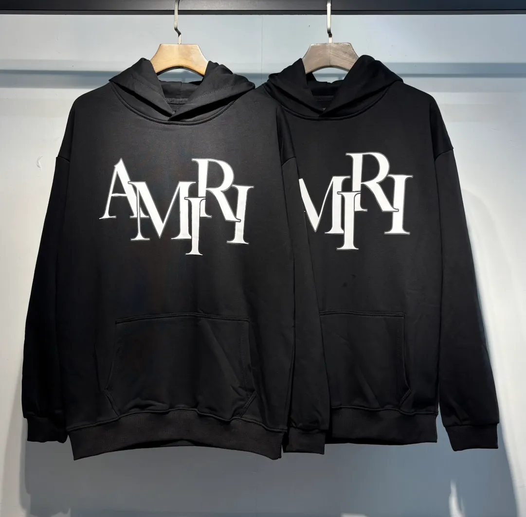 900 P220 autumn and winter new product AMIRI real shot sweatshirt black hanging shot S. M. L. XL