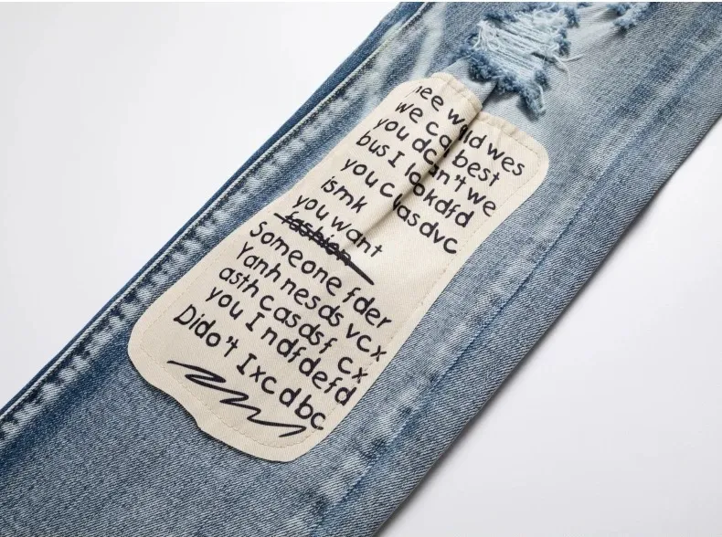 P246 💰 (Top version) AMIRI popular high street jeans slim fit stretch washed knife cut trousers for men. AMIRI amiri is transliterated as Emil, which is the name of the founder. Mike Amiri, the founder of amiri, grew up in Los Angeles, USA. He was influenced by local street culture and Punk Rock since childhood, so he founded the amiri brand named after himself. A variety of trendy clothing meets the needs of different fashion players. Amiri clothing has novel and unique styles and is a well-known street brand in the United States. The styles and styles of many clothes are loved by many street photographers. The various clothing styles meet the dressing needs of different people, show their unique temperament, and show the trend of dressing. amiri's jeans are relatively famous. Not only do they have many styles, but the quality of the jeans is also very good. Many celebrities have also worn amiri brand jeans. Color: Picture color Size: 28, 30, 32, 34, 36 28 30 32 34 36 Waist 71 76 81 86 91 Qianlang 26.5 27.5 28.5 29.5 30.5 Hou Lang 37 38 39 40 41 Foot 14 14.8 15.6 16.4 17.2 Foreign Minister 100 102 104 106 107