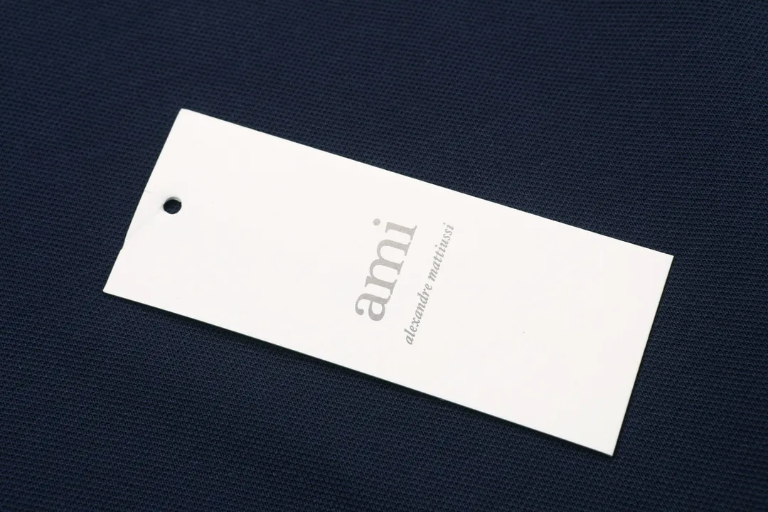 🅿️190 ami 2025 new love embroidered logo couple style casual polo shirt ·Customized pique cotton fabric ·Imported Tajima machine embroidery technology ·Collar label, hangtag, main mark and three labels complete Color: dark blue Size: M-XXXL