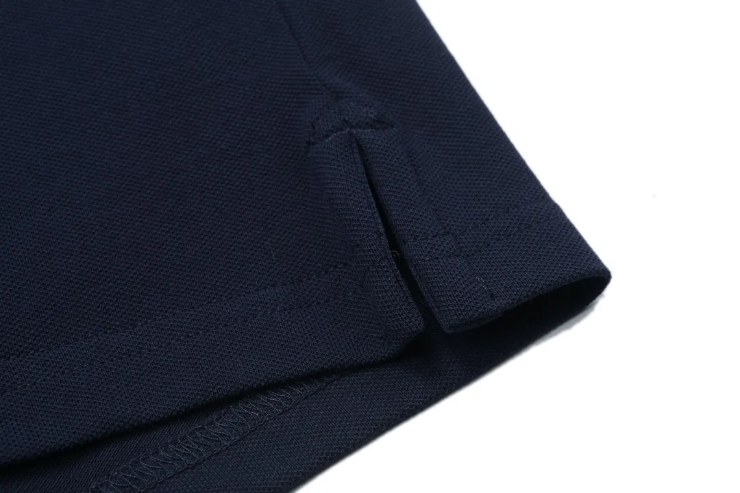 🅿️190 ami 2025 new love embroidered logo couple style casual polo shirt ·Customized pique cotton fabric ·Imported Tajima machine embroidery technology ·Collar label, hangtag, main mark and three labels complete Color: dark blue Size: M-XXXL