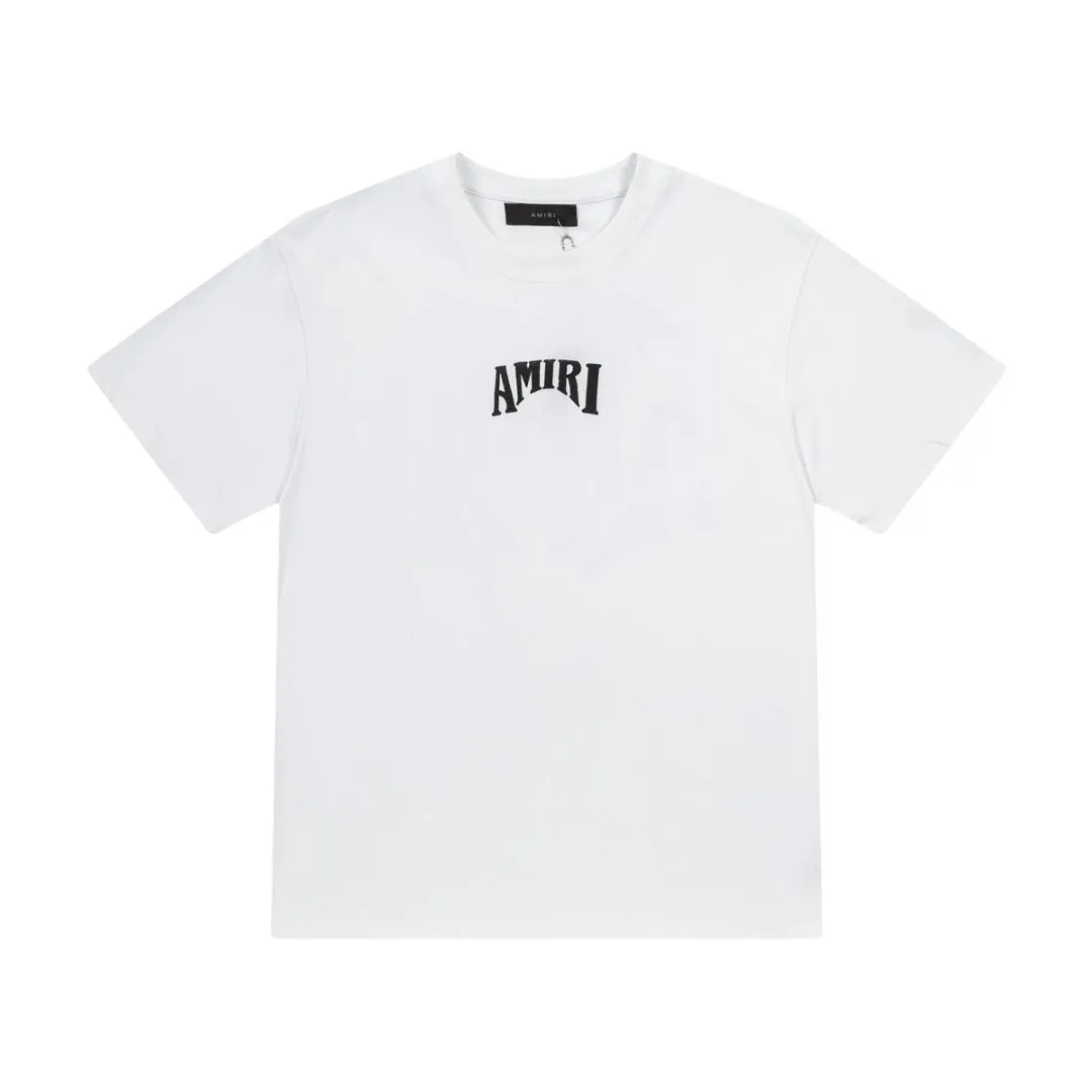 8022#P144amiri suede foam printed logo, made of 300g weight fabric, color: black, white, grape purple. Size: S M L XL
