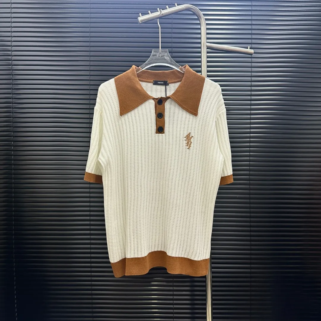 P300 Style: AMIRI patchwork embroidered knitted POLO Size: S-XXL Fabric: Wool blend Accessories: Full set of customized original accessories No gender distinction, same style for men and women