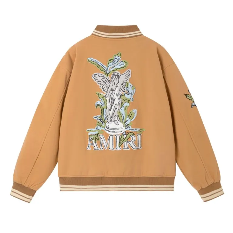 P516 7188#AMIRI Angel Goddess Towel Embroidered LOGO, Color: Black, Light Brown, Size: S M L XL