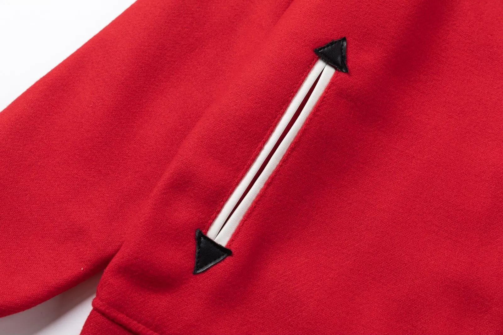 7157#P516AMIRI heavy-duty stitching embroidered jacket, color: black, red. Size: S M L XL