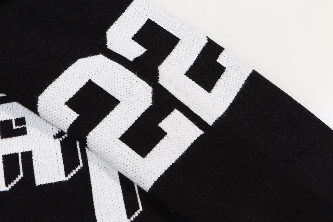 P280 AMIRI 2024 new sweater with 22 letters large logo on the back Color: White Black Size: S M L XL XXL