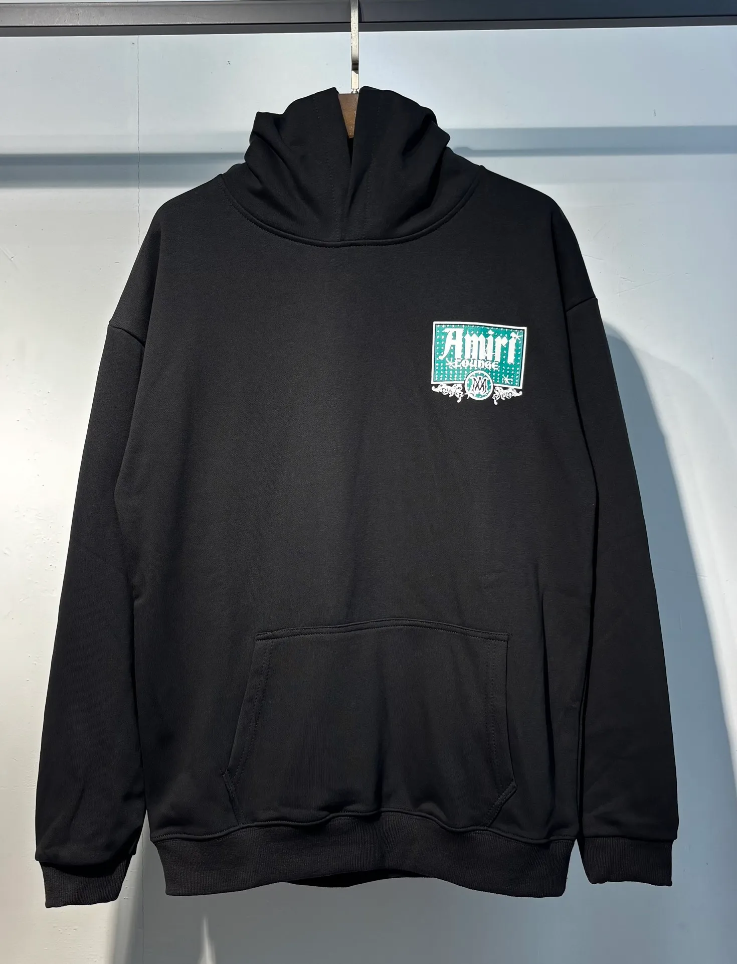 892 P230 autumn and winter new product AMIRI real shot sweatshirt black hanging shot S. M. L. XL