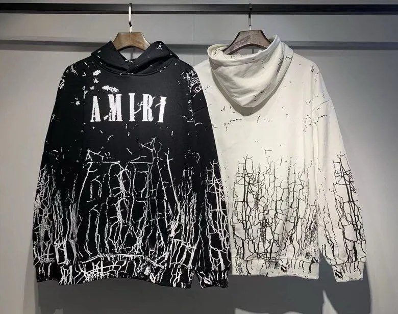 888 P230 AMIRI real shot sweatshirt white black hanging shot S. M. L. XL