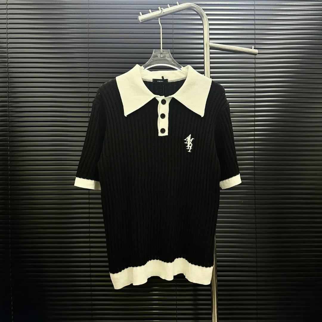 P300 Style: AMIRI patchwork embroidered knitted POLO Size: S-XXL Fabric: Wool blend Accessories: Full set of customized original accessories No gender distinction, same style for men and women