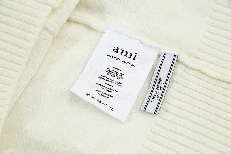 Size Chart Ami Paris 2024 Fall/Winter New Arrival Cardigan Sweater SMLXL