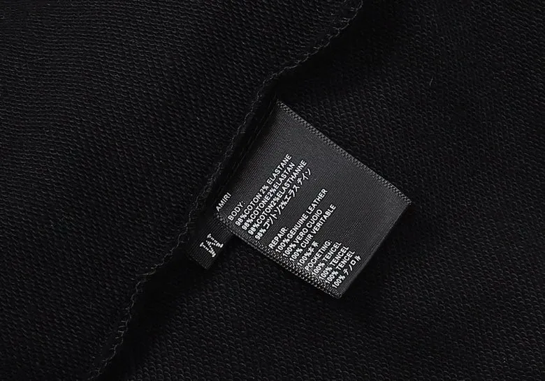 Style number: 886 P230 Fabric: 360g pure cotton terry sweatshirt AMIRI 2025 new autumn and winter logo hooded terry sweatshirt high street unisex loose classic letter jacket Color: black Size: S M L XL
