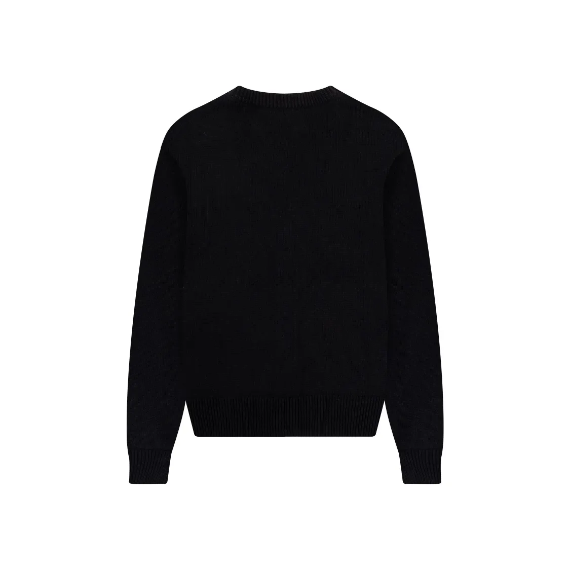 CYA39# 2022 Spring and Autumn New Ami de Coeur Small Love Embroidered V-neck Wool Sweater, Same Style for Men and Women Color: Black Brown Size: S-XL