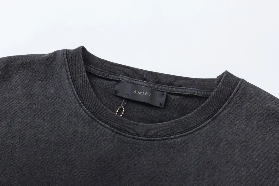P150 8068#AMIRI Year of the Snake limited edition, using 300g heavy fabric washing process, color: black, size: S M L XL