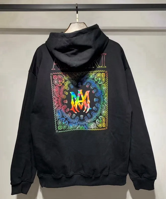 864 P230 AMIRI real shot sweatshirt black and white hanging shot S. M. L. XL