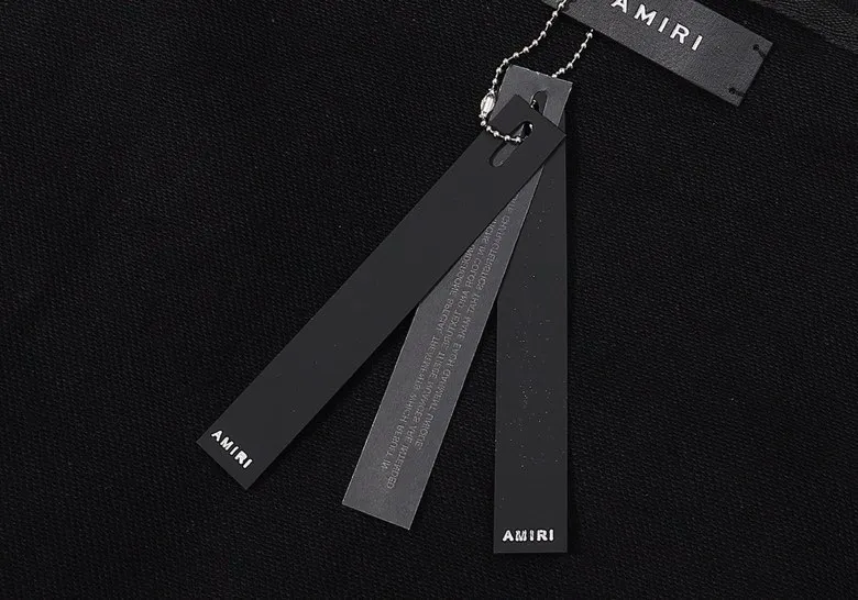 Style number: 873 P230 Fabric: 360g pure cotton terry sweatshirt AMIRI2025 new autumn and winter logo hooded terry sweatshirt high street unisex loose classic letter jacket Color: black Size: S M L XL