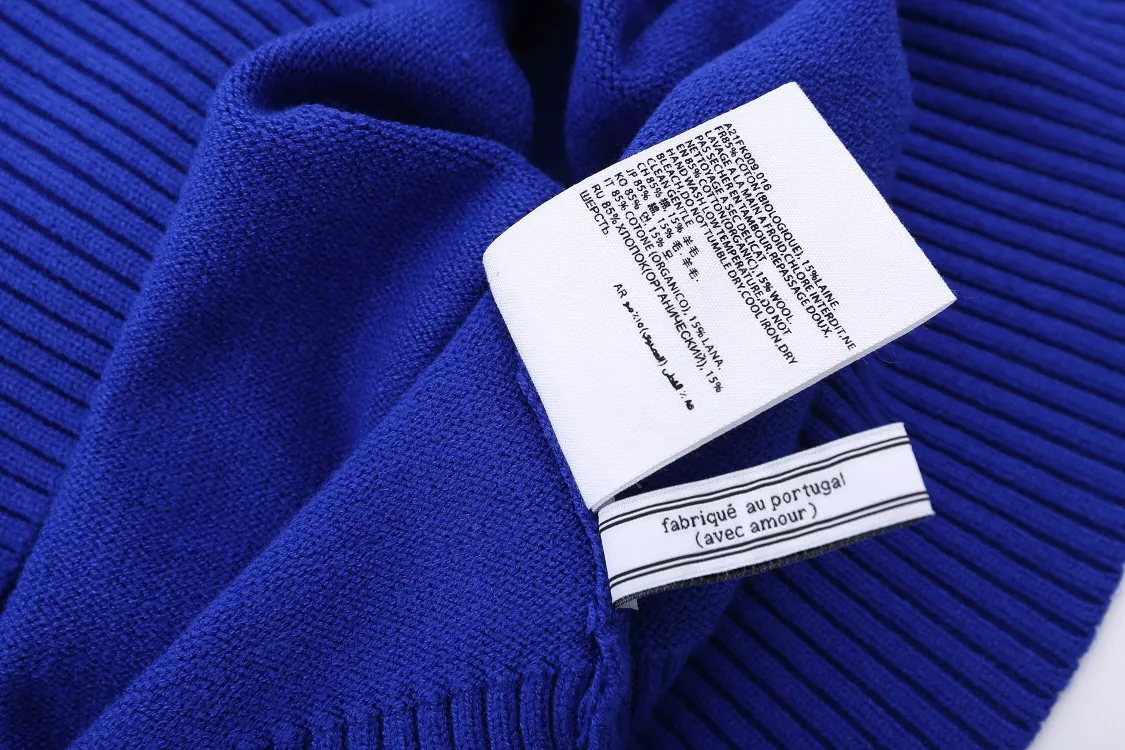 A12B#Ami Paris 2021Ami de Coeur white love love jacquard embroidered wool sweater Love A turtleneck Oversize version design Same style for men and women Color: colorful blue dark green red gray black white sapphire blue yellow red light green gray black heart Size: S-XL