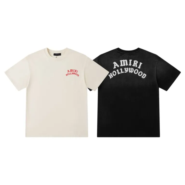 P150 8063#AMIRI classic printed LOGO, color: black, apricot, size: S M L XL