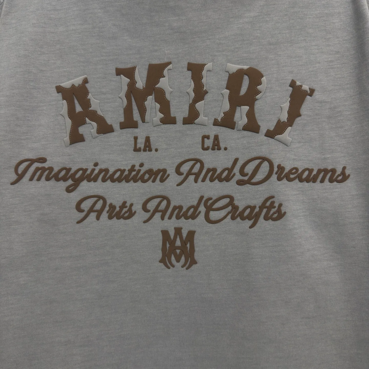 P170 𝙉𝙚𝙬⚜️AMl Amy》 2026 spring and summer new short-sleeved T-shirt, heavyweight pure cotton, washed and distressed, flocked and foamed letter personalized style Color: White Gray Purple Black Size: S M L XL XXL