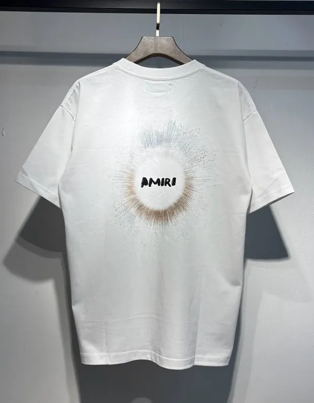 725 model P126 AMIRI real shot black white hanging sun black hole star letters S. M. L. XL