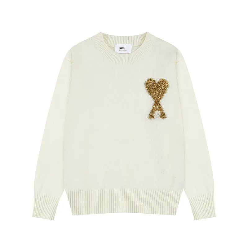 Ami Paris 2024 autumn and winter new products knitted crew neck sweater SMLXL
