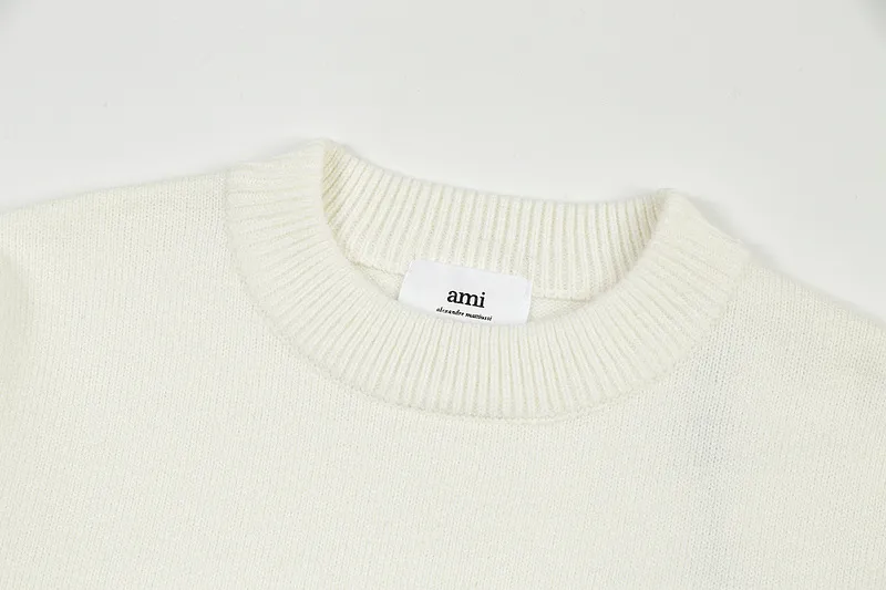 Ami Paris 2024 autumn and winter new products knitted crew neck sweater SMLXL