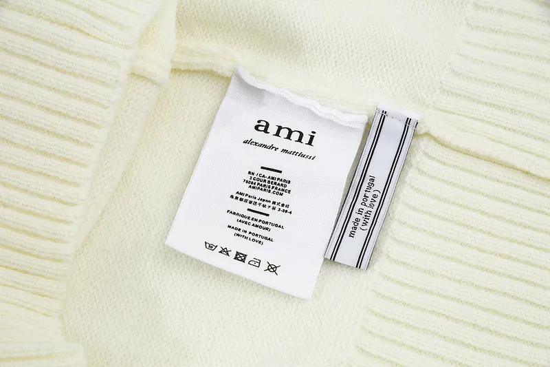 Ami Paris 2024 autumn and winter new products knitted crew neck sweater SMLXL