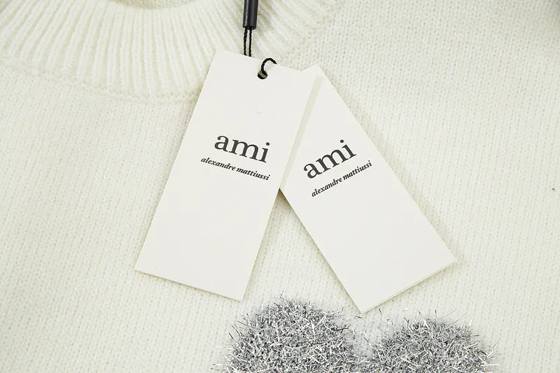 Ami Paris 2024 autumn and winter new products knitted crew neck sweater SMLXL