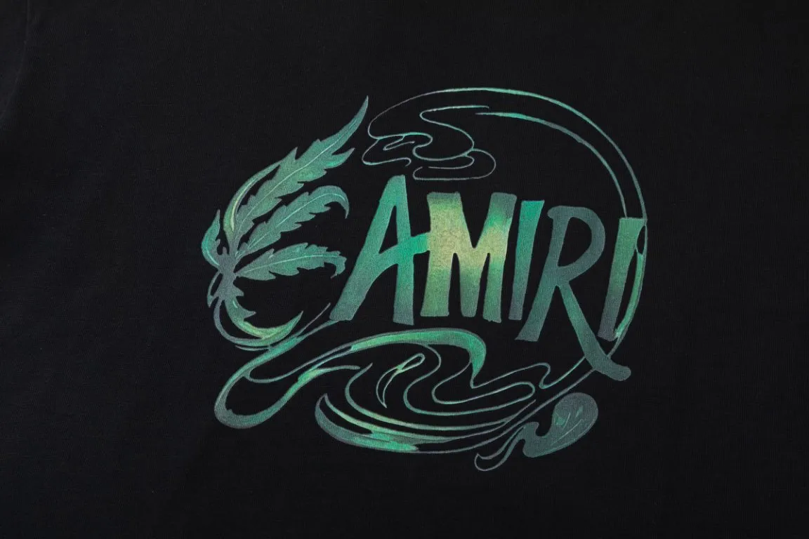 P150 8060#AMIRI colorful LOGO, color: black, size: S M L XL