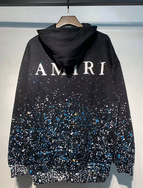 873 model P230 AMIRI real shot sweatshirt black hanging shot S. M. L. XL