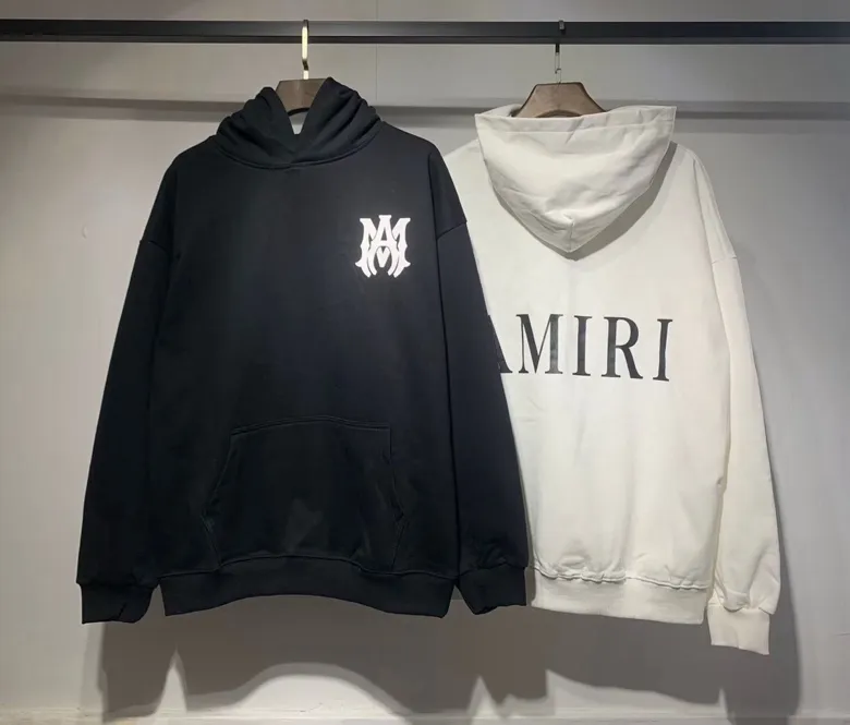 856 P220 AMIRI real shot sweatshirt black and white hanging shot S. M. L. XL
