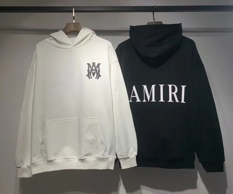 856 P220 AMIRI real shot sweatshirt black and white hanging shot S. M. L. XL
