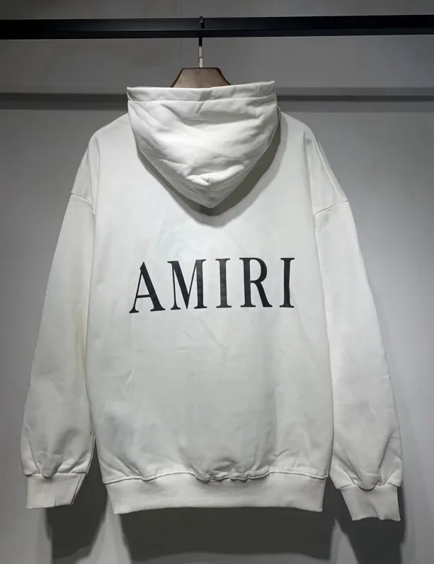 856 P220 AMIRI real shot sweatshirt black and white hanging shot S. M. L. XL