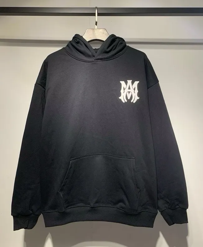 856 P220 AMIRI real shot sweatshirt black and white hanging shot S. M. L. XL